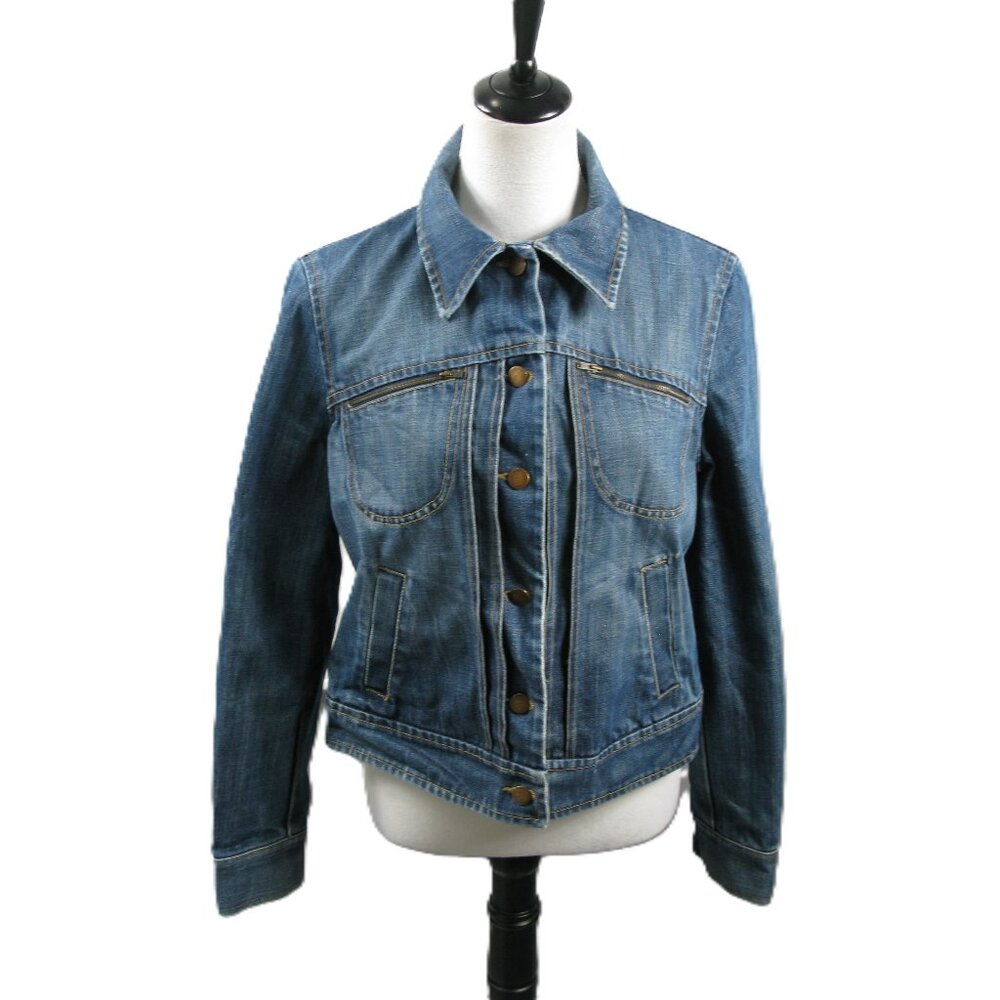 Fcuk Jeans Denim Button Front Jacket Size Medium